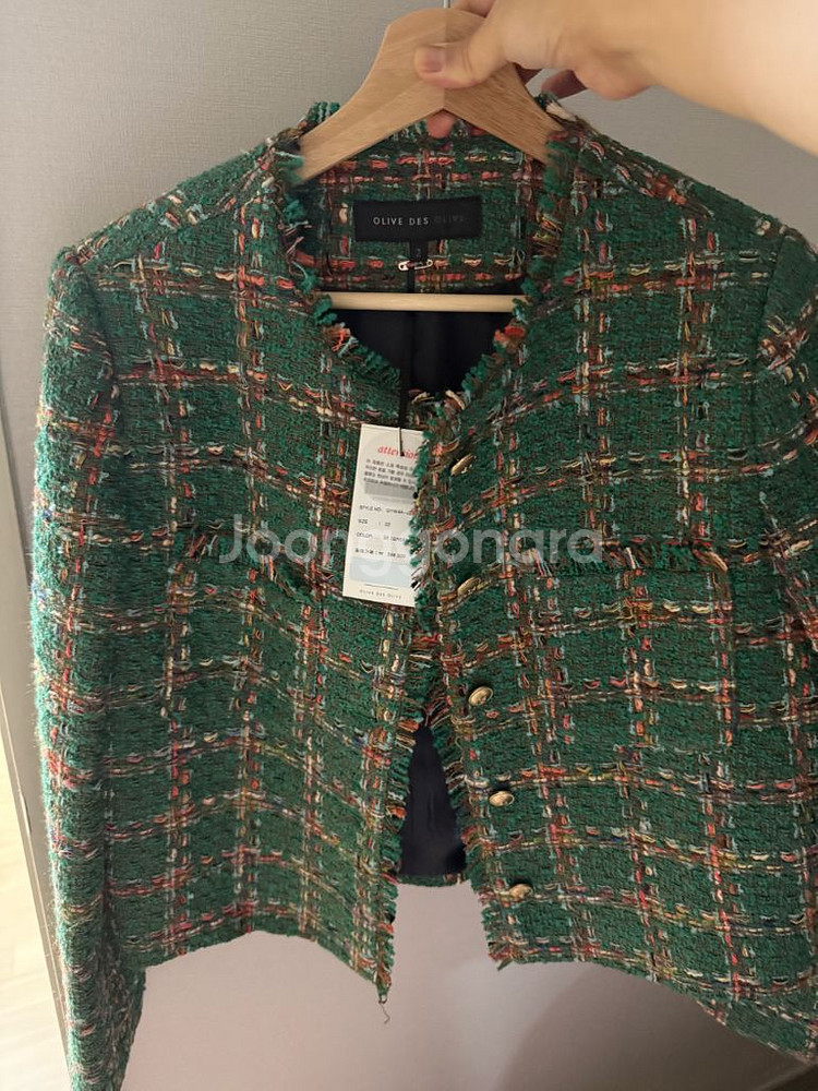 올리브데올리브 트위드자켓 66--1