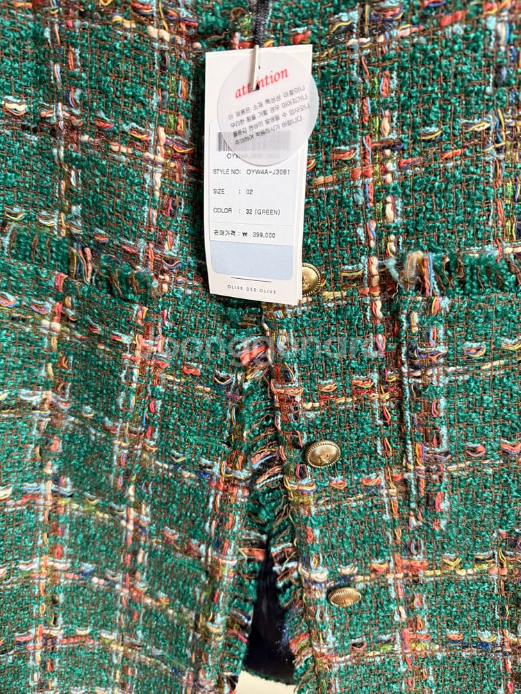 올리브데올리브 트위드자켓 66--4