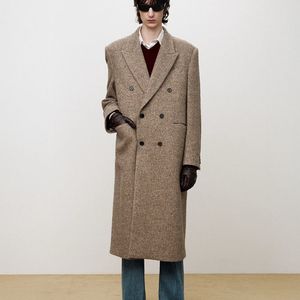 토니웩 울앤알파카 더블브레스티드코트 베이지