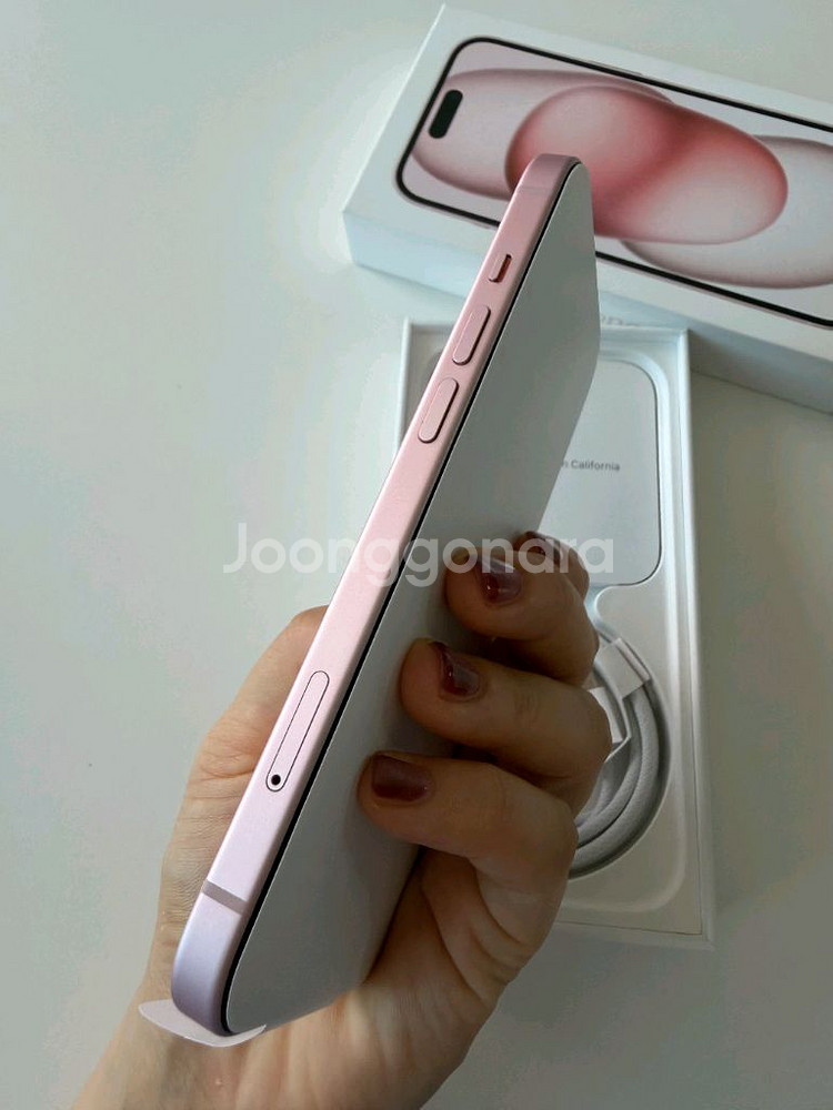 아이폰15 핑크 128gb S+급 풀박 에어쟈켓 필름--7