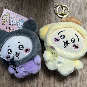 나가노X산리오콜라보 치이카와 쿠로미 우사기 폼폼푸린키링