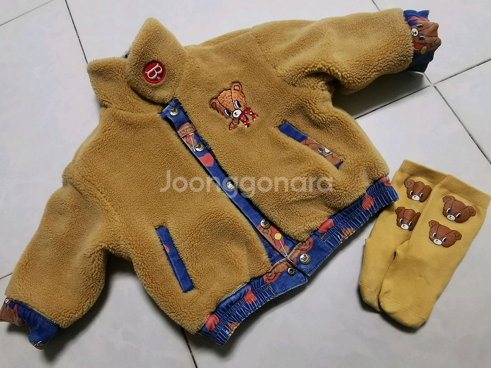 베베드피노 하트바바 리버서블 데님자켓 100--3