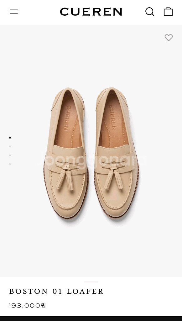 쿠에른 CUEREN 태슬 로퍼 단화 베이지 235--1