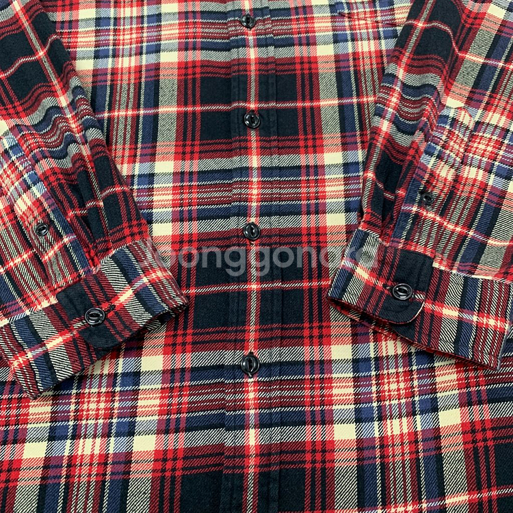 폴로진스 오버핏 플란넬셔츠 체크남방 (XL)--4