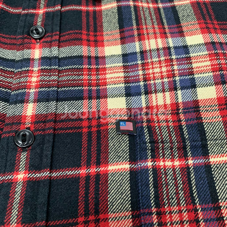 폴로진스 오버핏 플란넬셔츠 체크남방 (XL)--3