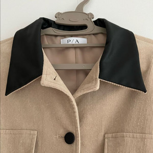 폴앤앨리스 가죽카라 코듀로이 원피스