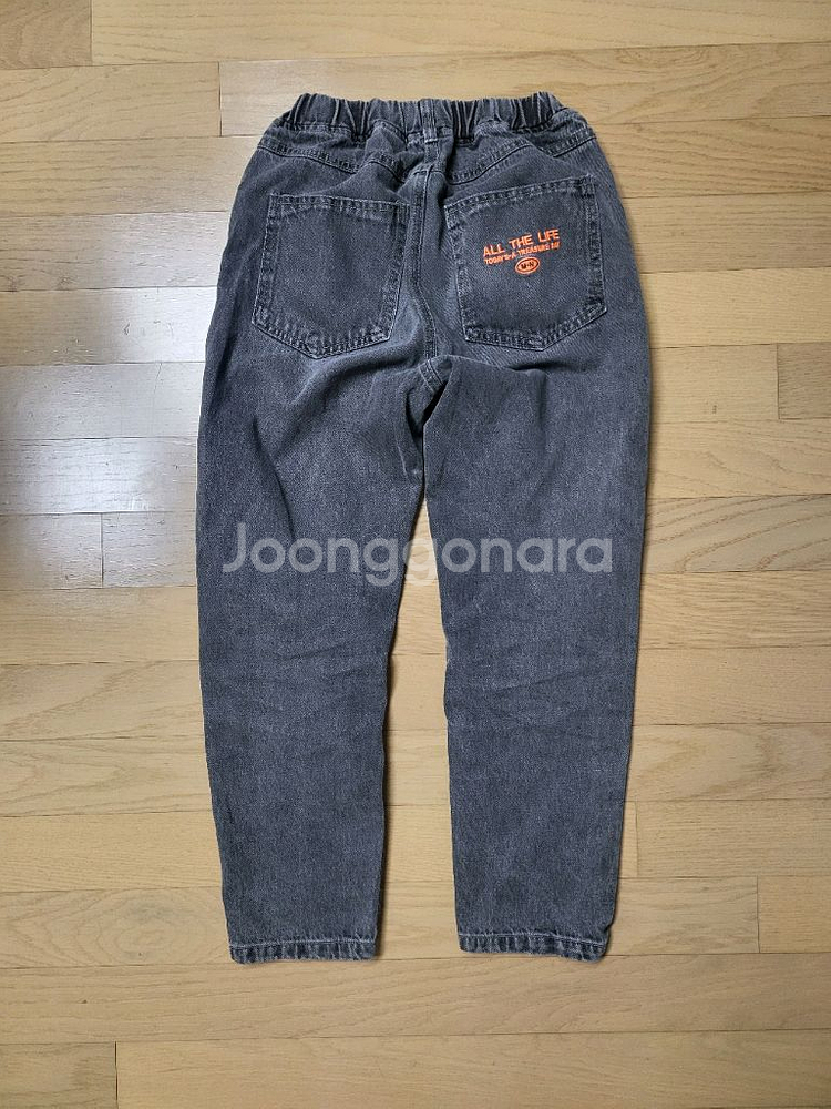 17호사이즈 허리밴딩 세미배기핏 청바지--2