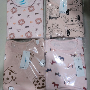 첨이첨이 여아양면내의 &실내복 65호 총4벌 새상품