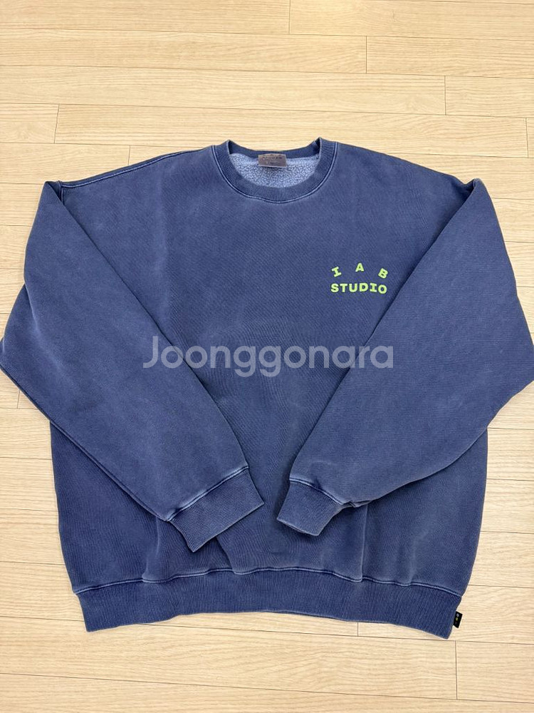 [XL] 아이앱 스튜디오 피그먼트 스웨트셔츠 네이비--1