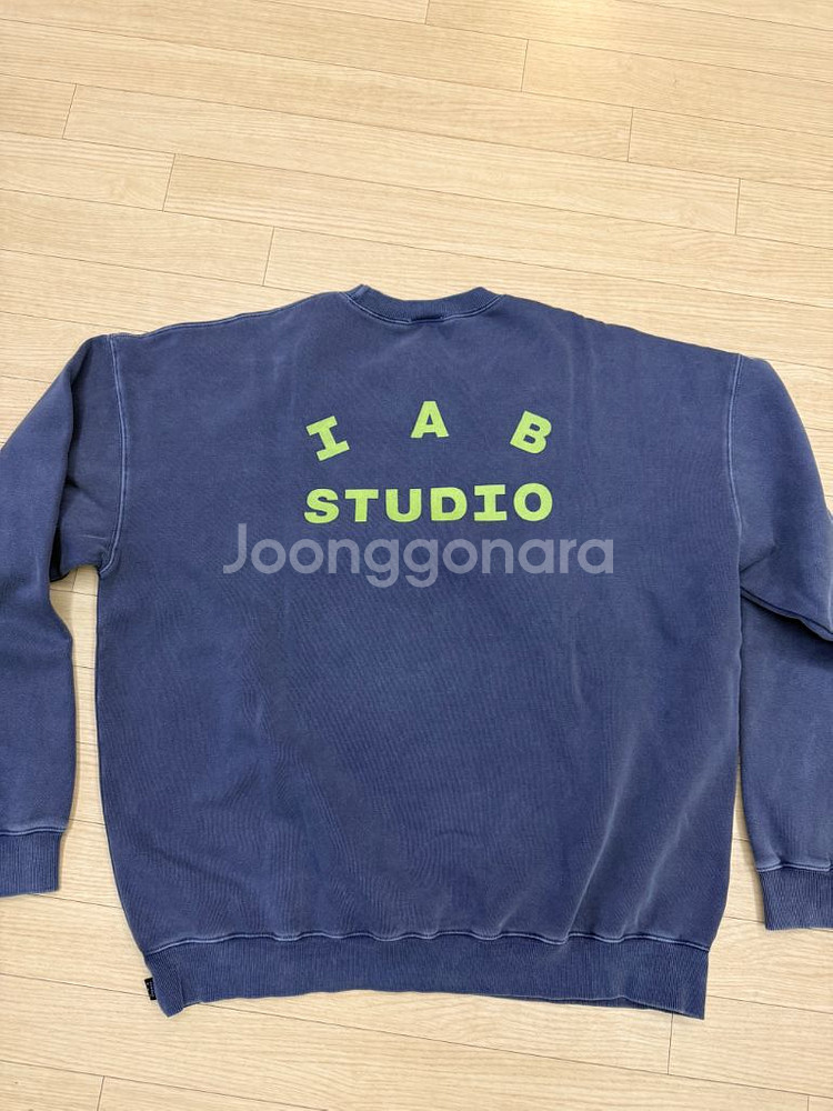 [XL] 아이앱 스튜디오 피그먼트 스웨트셔츠 네이비--2