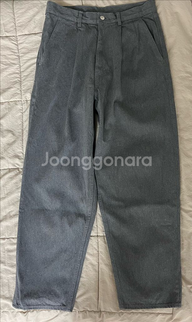 [1]그라프페이퍼 컬러패스트 데님 투턱 테이퍼드 팬츠--0