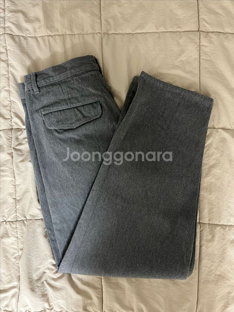 [1]그라프페이퍼 컬러패스트 데님 투턱 테이퍼드 팬츠--3
