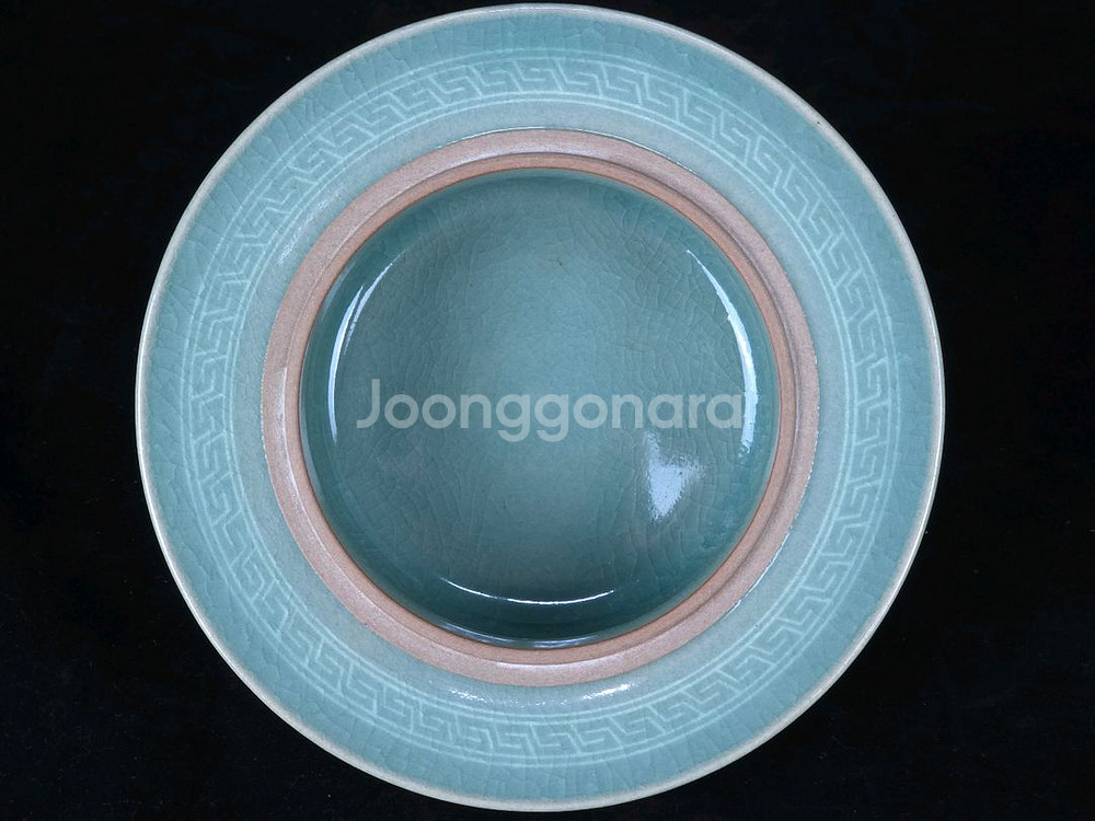 해강 유근형 청자사자향로 도자기--6