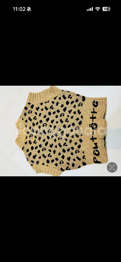리미떼두두 레오파드니트 셋업 + 모자 + 양말 일괄--1