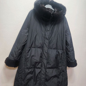 크로커다일 밍크후드 모피안감퍼 구스패딩