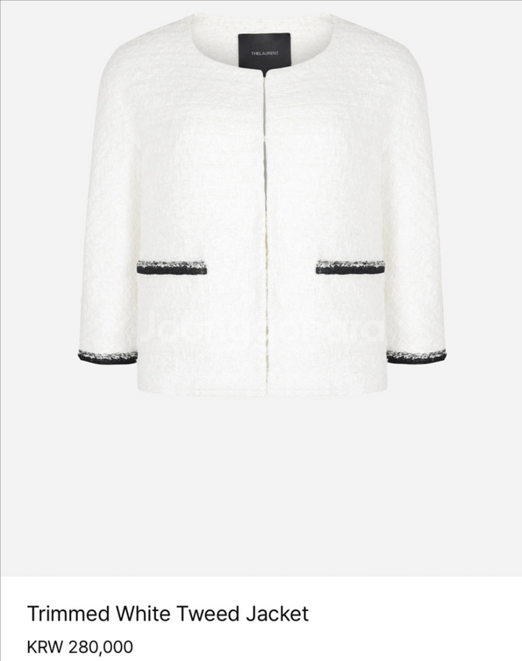 더로랑 화이트 트위드 자켓 팝니다(택o, 새상품)--0