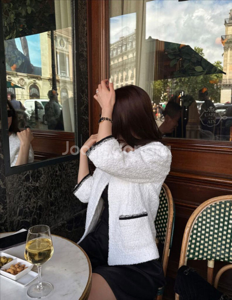 더로랑 화이트 트위드 자켓 팝니다(택o, 새상품)--1