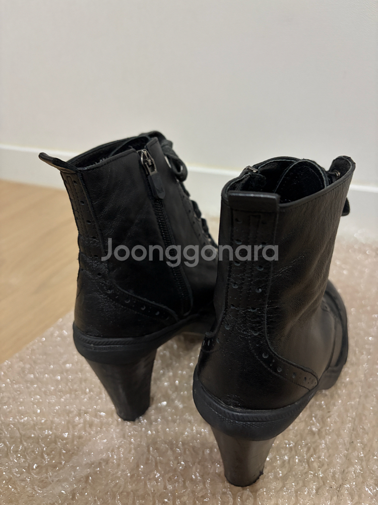 무크 가죽 레이스업 워커 부츠 7cm 230--2