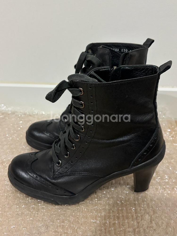 무크 가죽 레이스업 워커 부츠 7cm 230--1