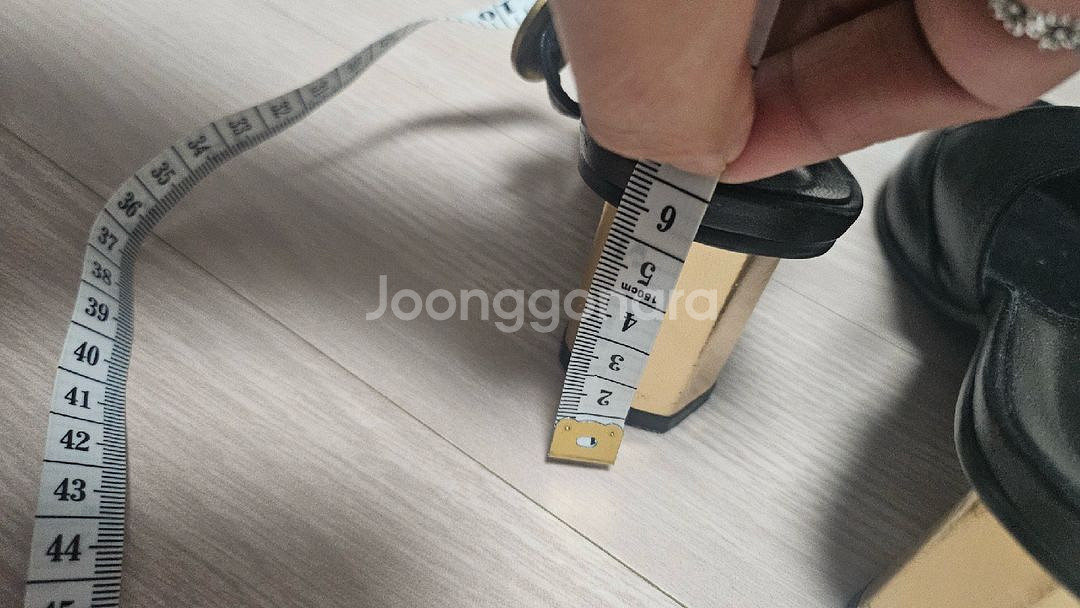 살롱드쥬 슬링백 힐 235 블랙 가죽--5