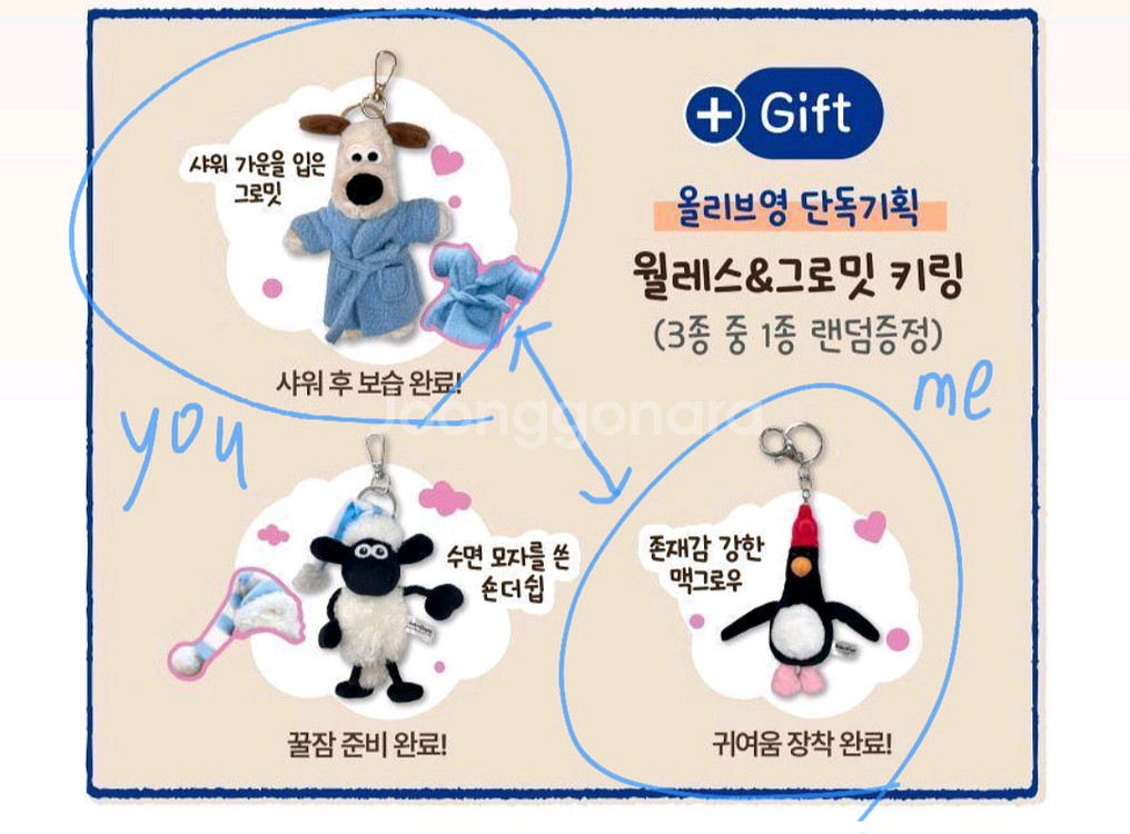 [교환] 아비노 데일리릴리프 로션 맥그로우 캐릭터 키링--1