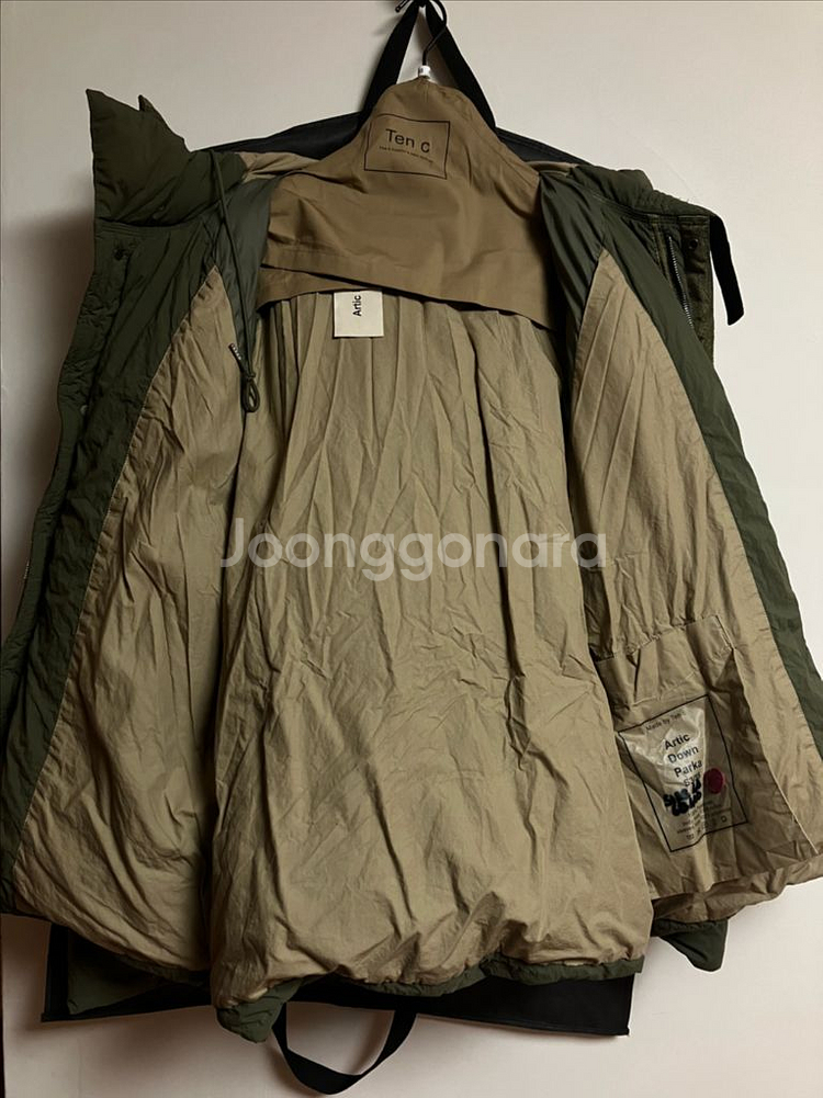텐씨 Ten C 아틱 다운 파카 올리브그린 48 사이즈--2