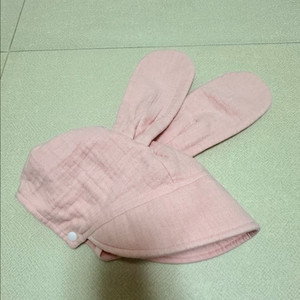 플로아 거즈 핑크 버니햇 라지