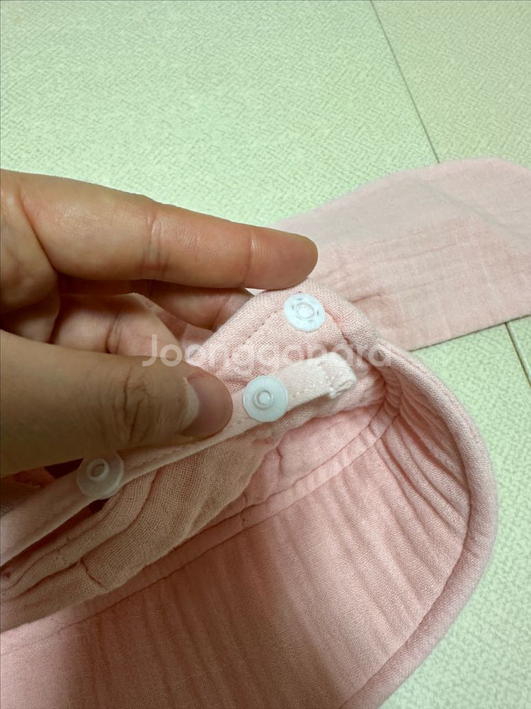 플로아 거즈 핑크 버니햇 라지--4