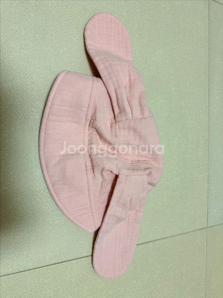 플로아 거즈 핑크 버니햇 라지--1