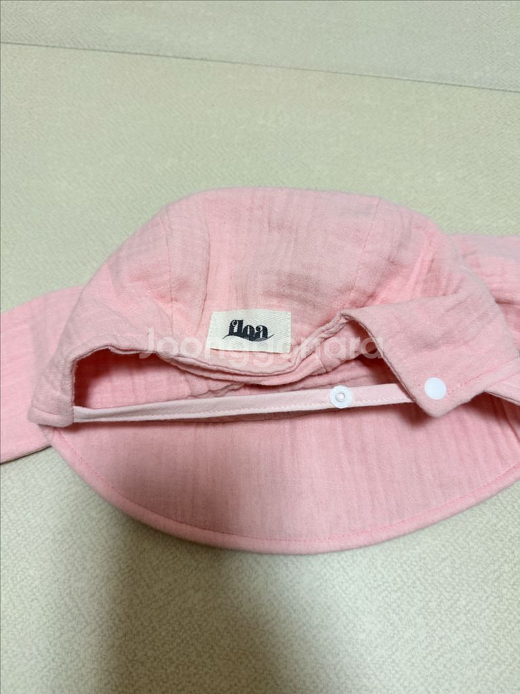 플로아 거즈 핑크 버니햇 라지--2