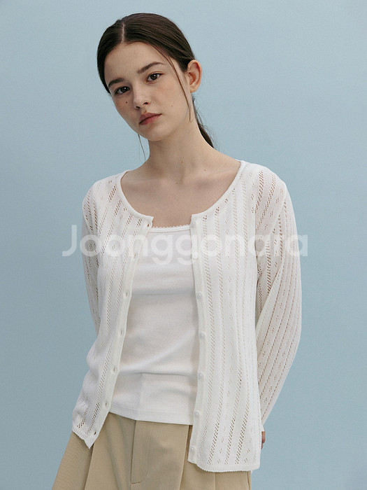 (새상품) 망고매니플리즈 펀칭 가디건--1