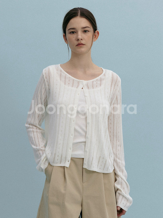 (새상품) 망고매니플리즈 펀칭 가디건--0