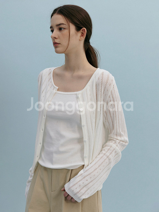 (새상품) 망고매니플리즈 펀칭 가디건--2