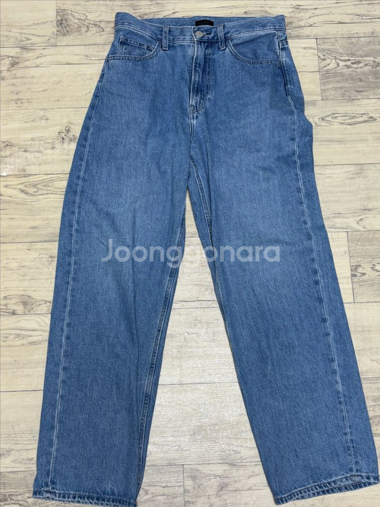 유니클로 와이드스트레이트진 64blue 유니섹스28--1