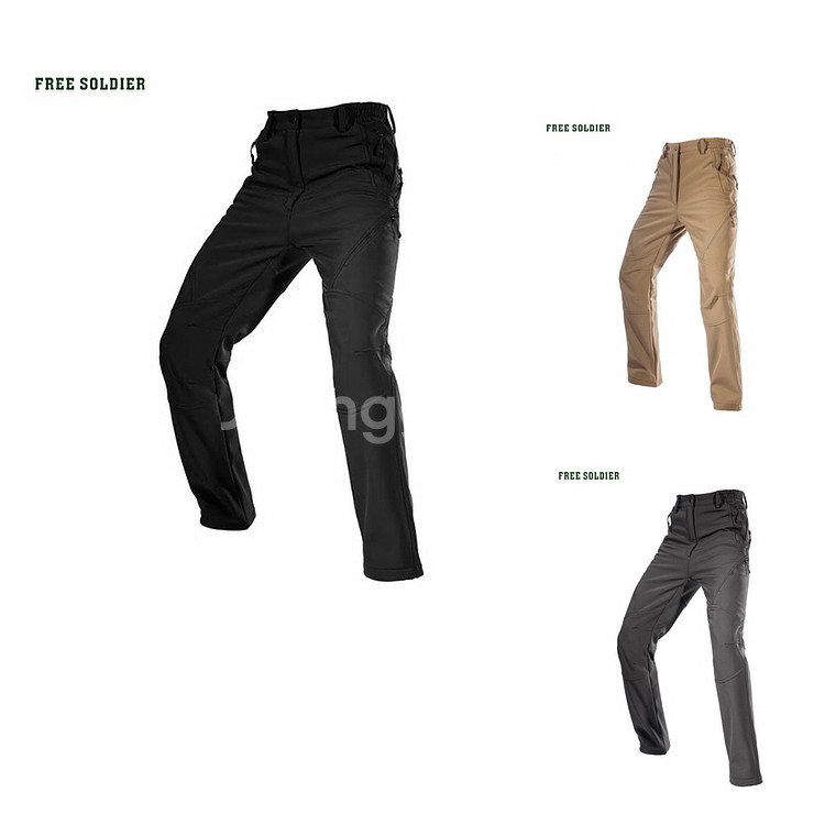 프리솔져 고품질 기모 소트프쉘 바지--0