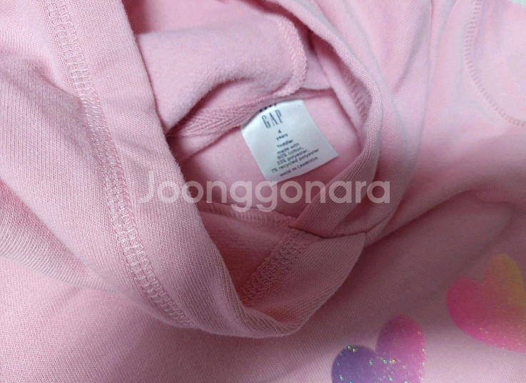 갭키즈 토들러 여아 4y 롱 후드 티셔츠--3