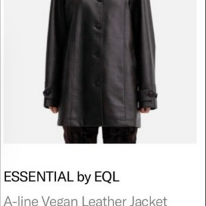 에센셜바이이큐엘 a-line leather jacket