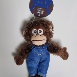 오랑오랑 멜빵바지 브라운 키링 인형