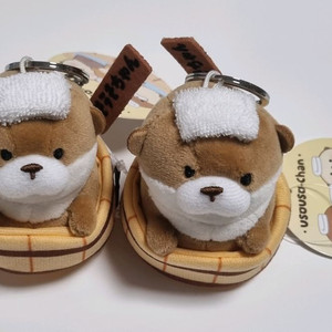 온천 우소우소짱 브라운 키링 인형