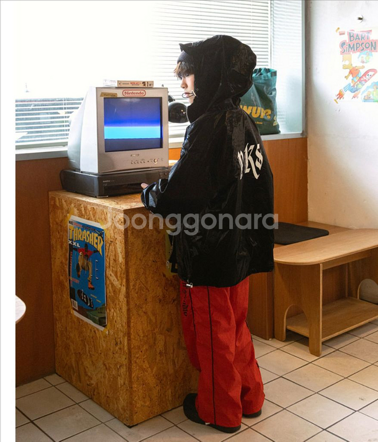 새상품)레브킷 꽈배기 파이핑 레터링 팬츠 120--8