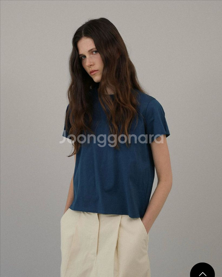 로우 LEAU 하이 반팔 티셔츠 블루--0