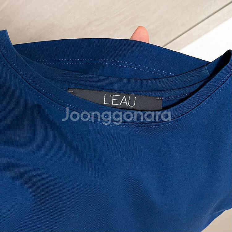 로우 LEAU 하이 반팔 티셔츠 블루--8