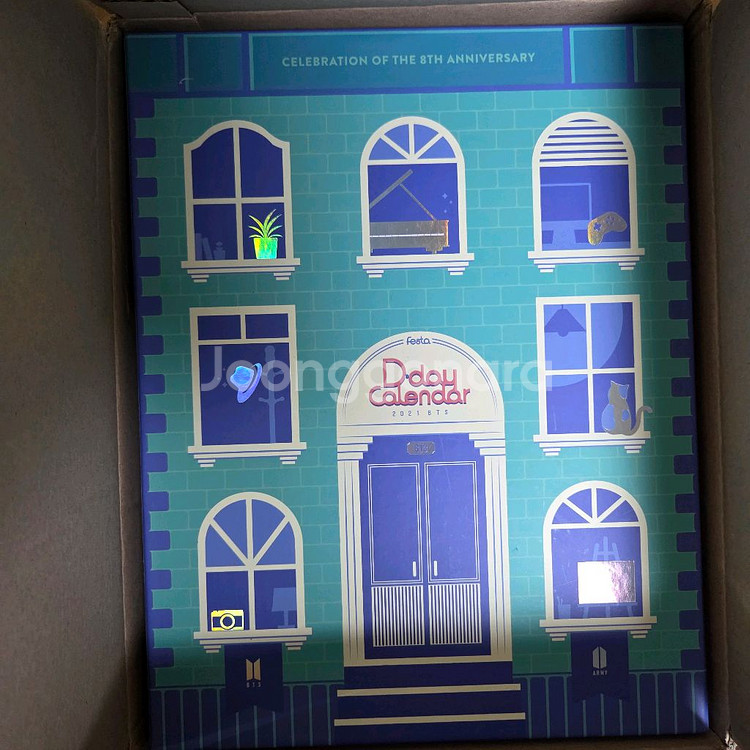 방탄소년단 8주년 페스타 디데이 캘린더 포카 포함 풀박--0