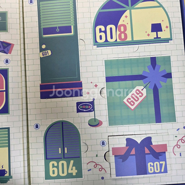 방탄소년단 8주년 페스타 디데이 캘린더 포카 포함 풀박--3