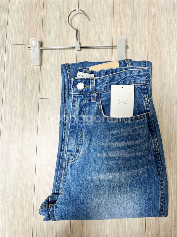 [XS] 파사드패턴 클래식 테이퍼드 데님 블루 인디고--7