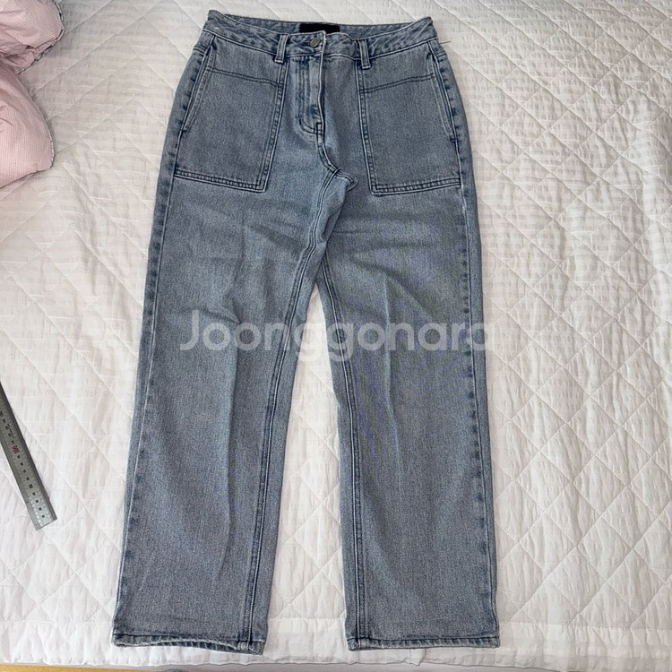 55 한섬 보브 스퀘어 포켓 데님팬츠--0