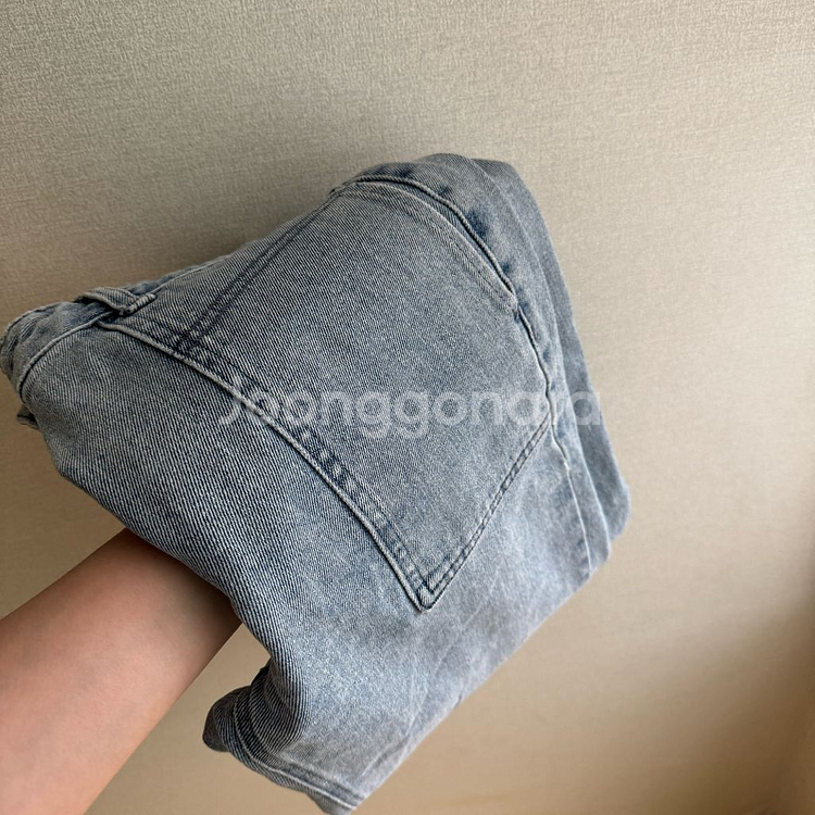 55 한섬 보브 스퀘어 포켓 데님팬츠--4