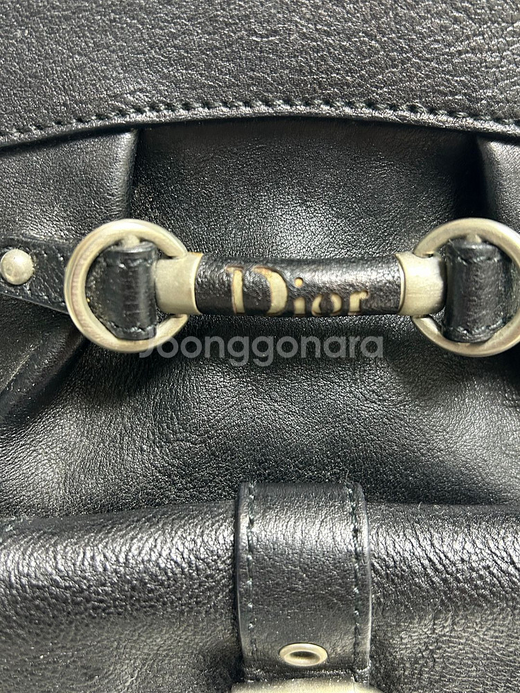 디올 레더 숄더백 - 블랙--1