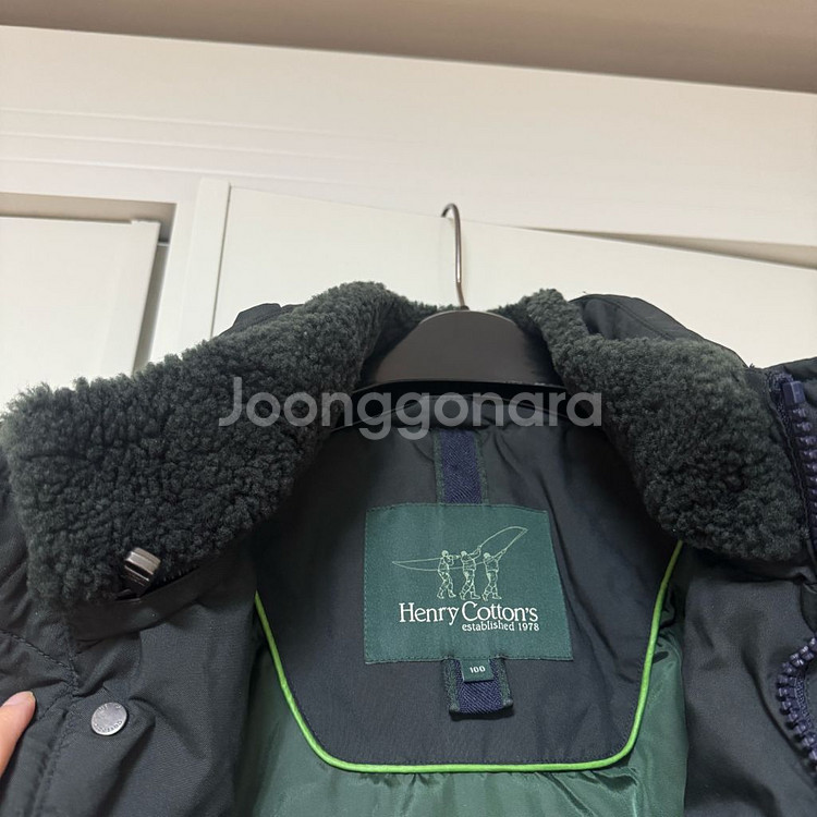 100 헨리코튼 거위털 점퍼 패딩 코트 양털카라--3