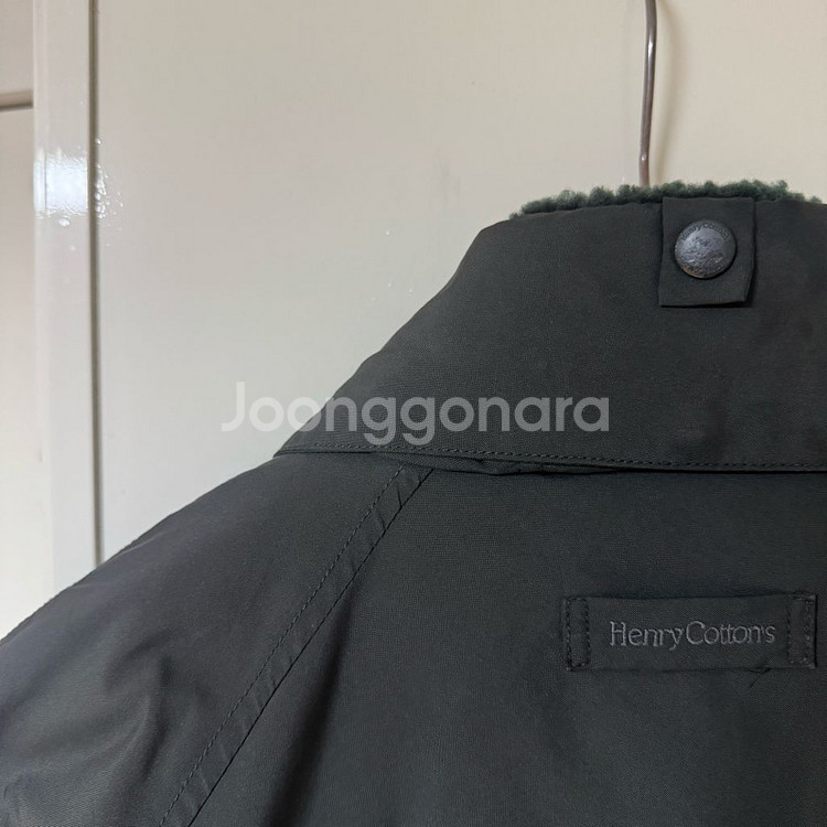 100 헨리코튼 거위털 점퍼 패딩 코트 양털카라--6